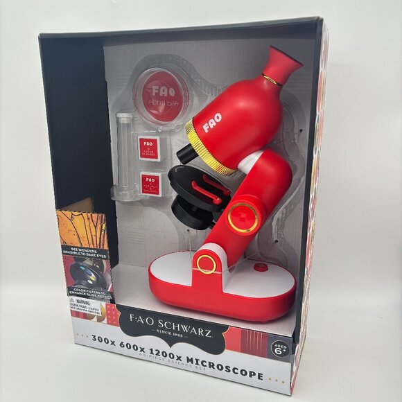 FAO Schwarz Kids' Microscope 40pc Magnification Educational Toy Science Set - Picture 1 of 3
